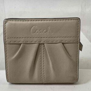 Coach Pleated  Leather Mini Wallet